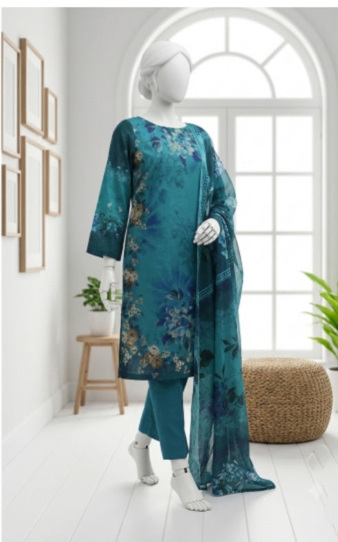 Nafees Lawn 3 pcs Print