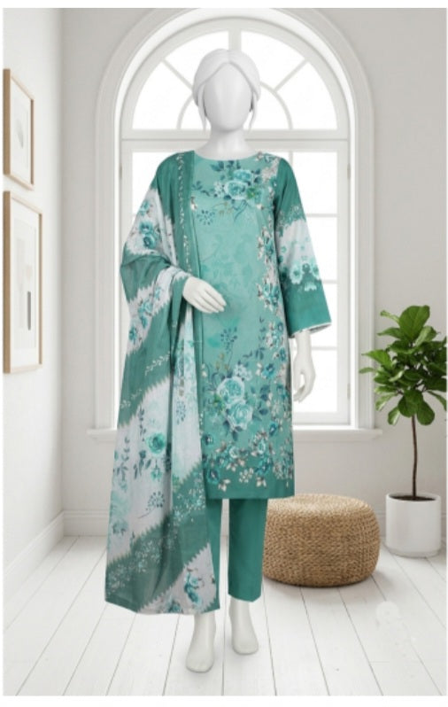 Nafees Lawn 3 pcs Print